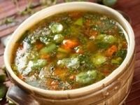 Суп овощной с бобами