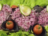 Салат из свеклы с чесноком