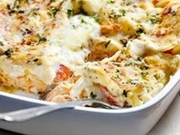 Лазанья с лососем и укропом