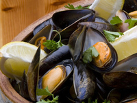 Мидии в белом вине