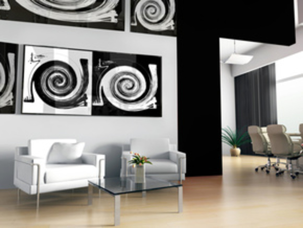 Черно-белый интерьер