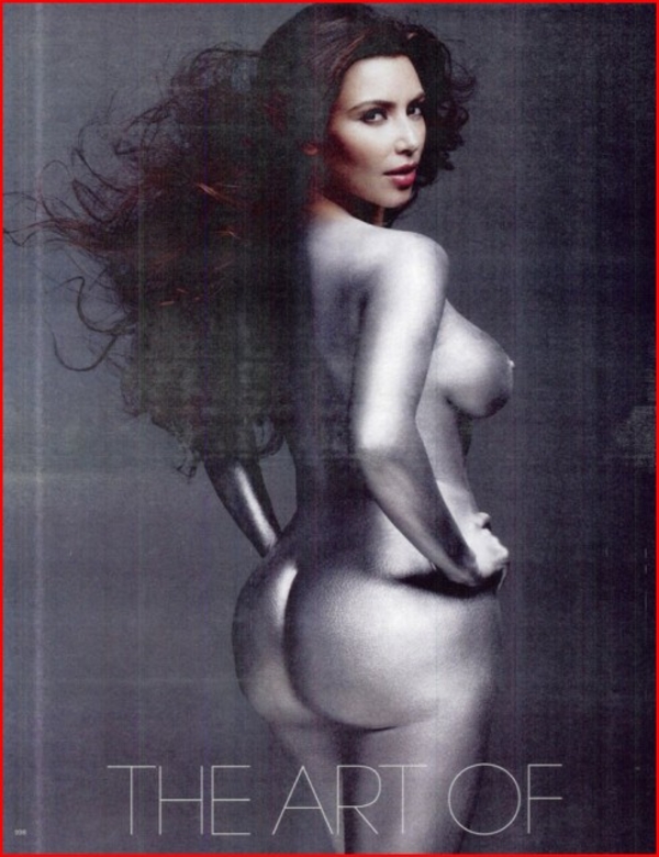 Ким Кардашиан обнажилась для журнала W