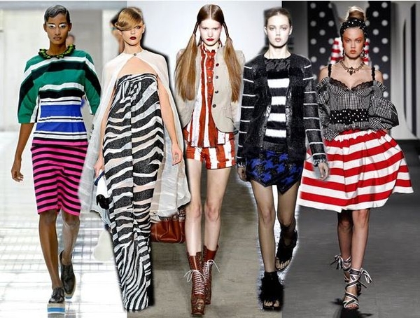 Как и с чем носить одежду в полоску?