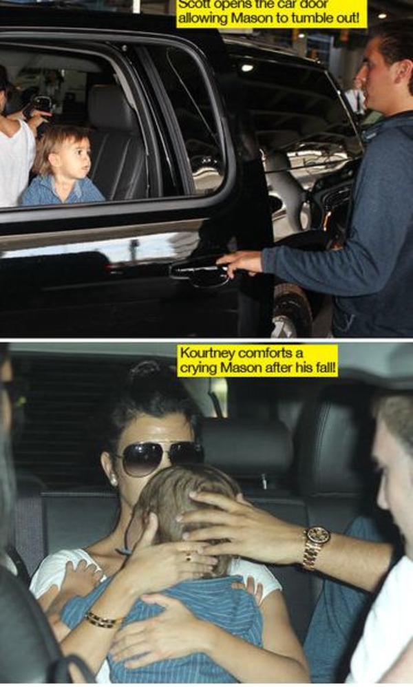 Племянник Ким Кардашян выпал из машины