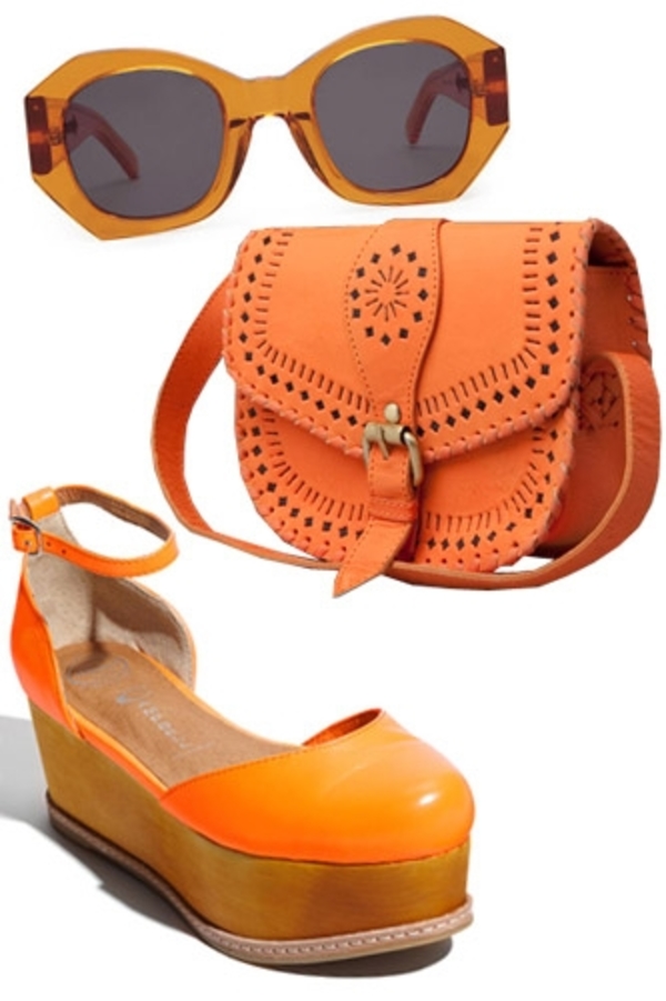 Три модных способа носить оранжевый цвет