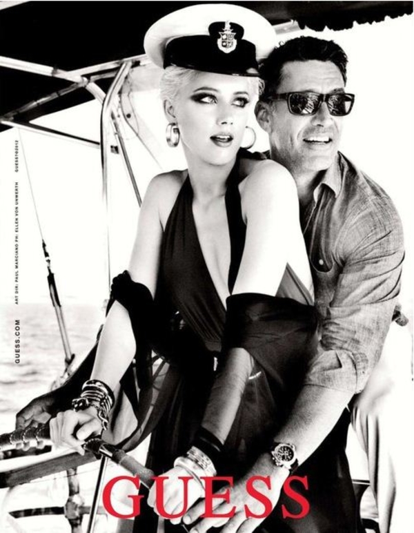 Актриса Эмбер Херд в рекламной кампании Guess