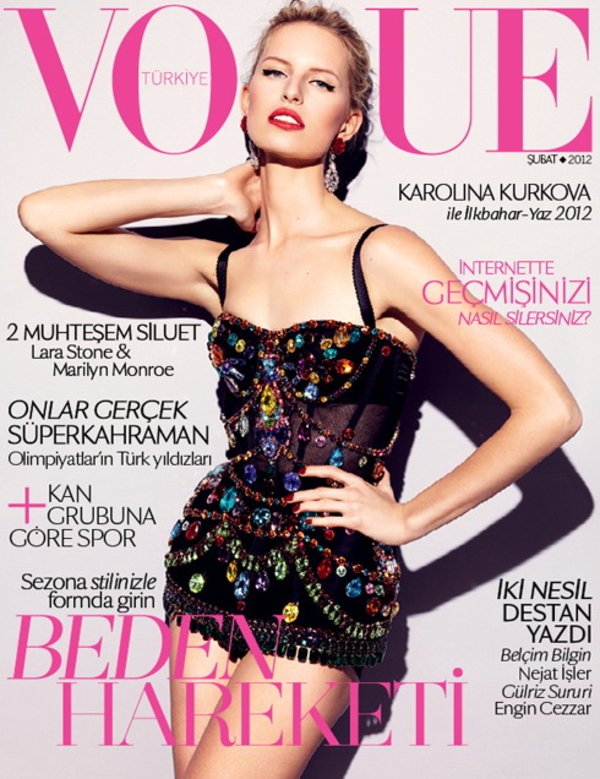 Каролина Куркова на обложке Vogue