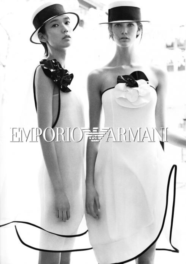 Черным по белому: Рекламная кампания Emporio Armani весна-лето 2012