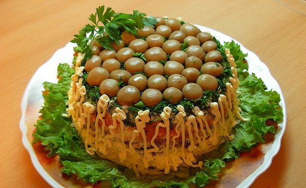 Как приготовить салат Грибная поляна (ВИДЕО)