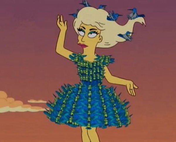 Lady Gaga сменит 18 нарядов в Симпсонах