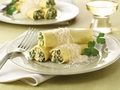 Каннелони со шпинатом и сливочным соусом