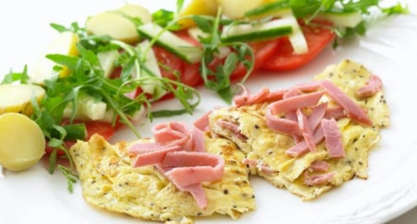 Как приготовить омлет с ветчиной и ананасами (ВИДЕО)