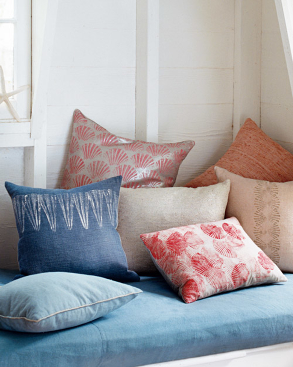 Создаем принты на подушках в виде ракушек