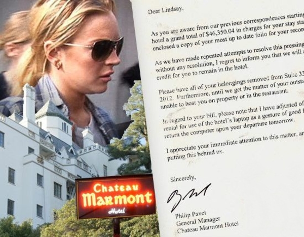 Линдси Лохан прогнали из ее любимой люксовой гостиницы