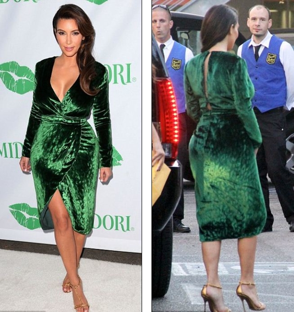 Модные неудачи: На Ким Кардашян разошлось платье