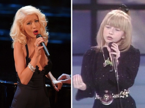 В Сеть попали фото выступления 10-летней Кристины Агилеры