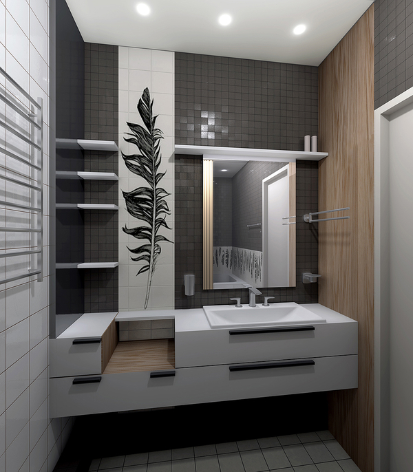 Дизайн ванной комнаты 4 кв. м. Фото проектов с туалетом и без