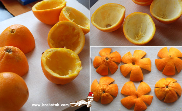 апельсин в декоре.