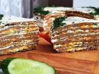 Печеночный торт из говяжьей печени к празднику: рецепт пошагово