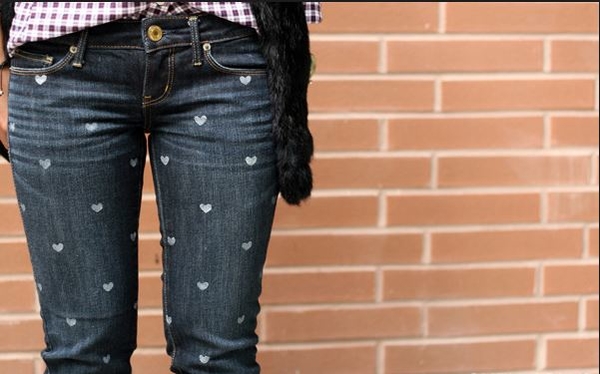 Джинсы в сердечко: Мастер-класс