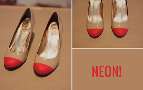 Неоновые акценты на туфлях: Мастер-класс