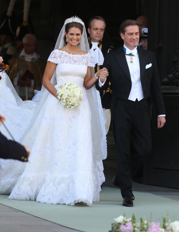 Шведская принцесса Мадлен вышла замуж в шикарном платье