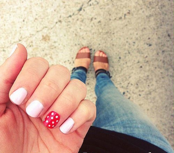 Мастер-класс: Летний маникюр в горошек