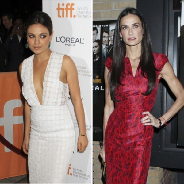 Мила Кунис, Деми Мур и Эштон Катчер: встреча на похоронах