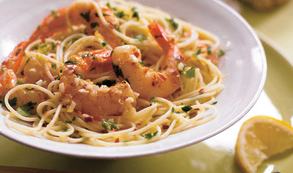 Спагетти с морепродуктами и каперсами