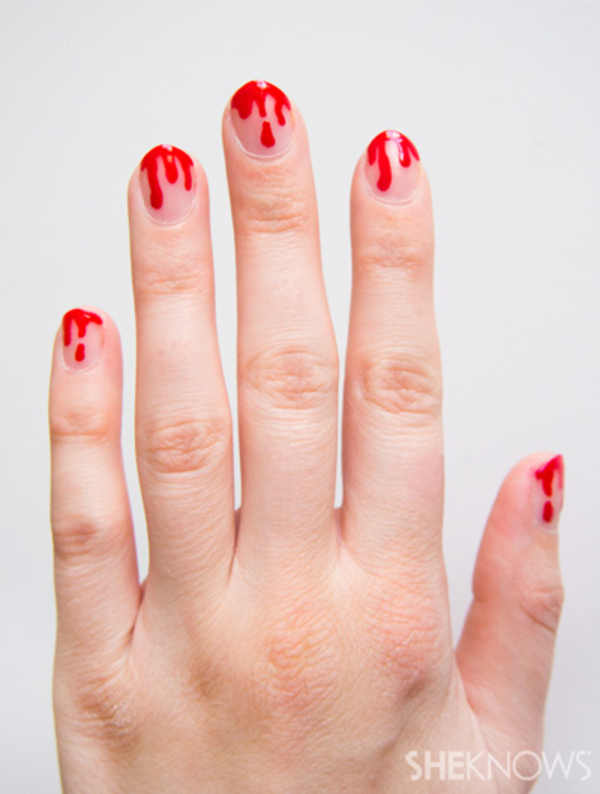 Кровавый маникюр для Хэллоуина: Мастер-класс