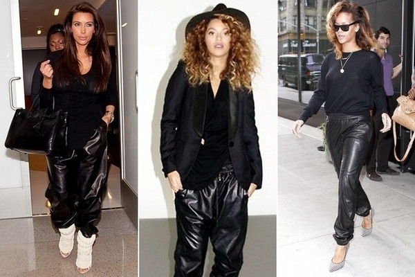 Кожаные брюки: Подборка ярких звездных образов