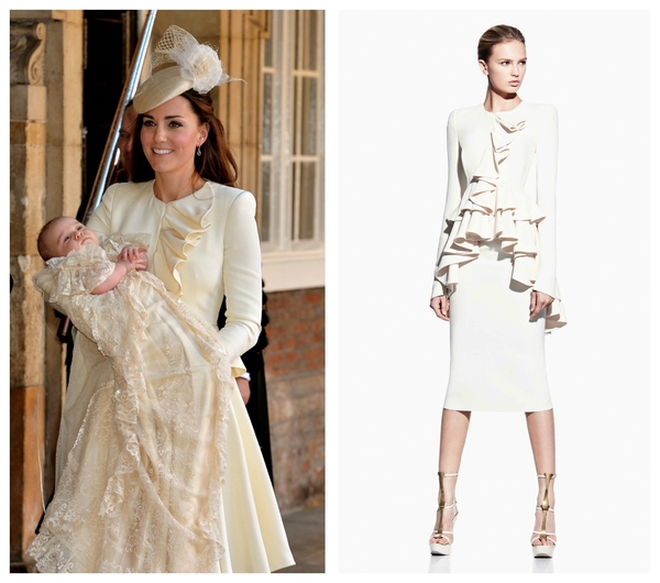 На крестины сына Кейт Миддлтон пришла в дорогом дизайнерском наряде