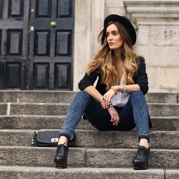 Модные образы с джинсами: Street style