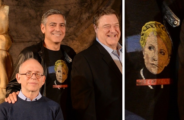 Джордж Клуни пришел на фотосессию в футболке с Юлией Тимошенко