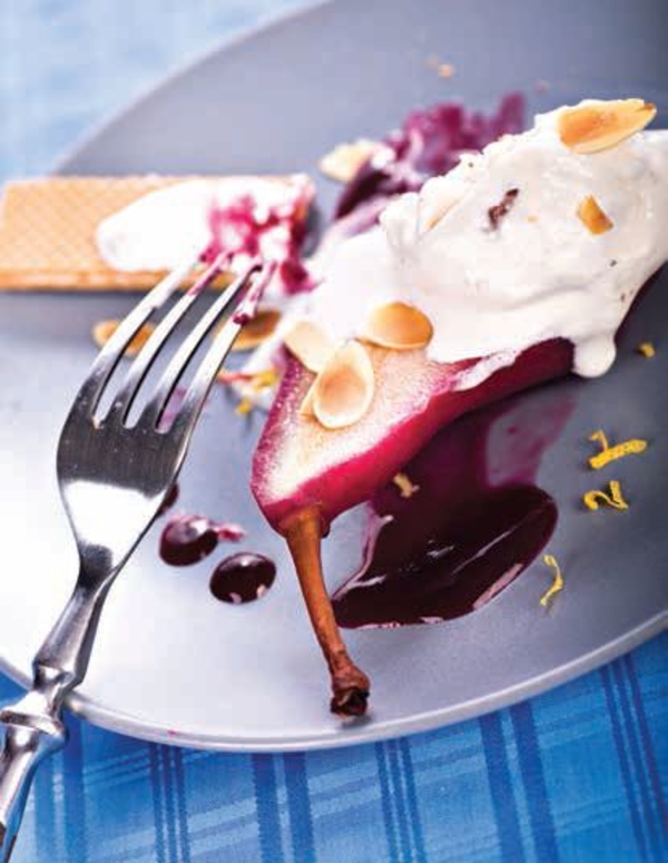 Груши припущенные с йогуртом