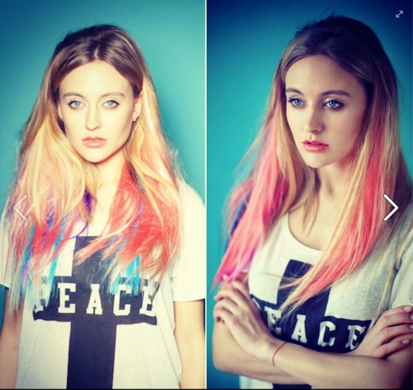 Ева Бушмина окрасила волосы в розовый и голубой цвета