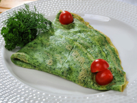 Шпинатные блины на молоке