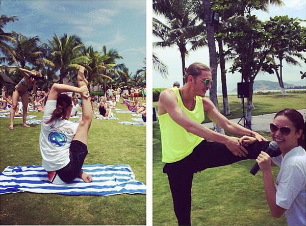 Ляйсан Утяшева показала публике растяжку своего супруга Павла Воли