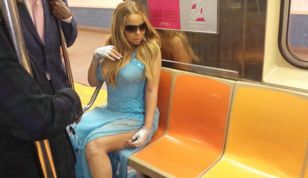 Певица Мэрайя Кэри покаталась в метро