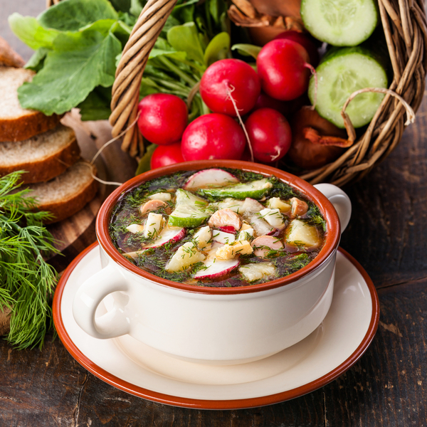 Окрошка на квасе: Три вкусные идеи