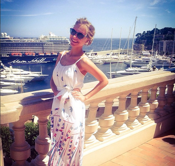 Кристина Асмус отправилась отдыхать в Монако