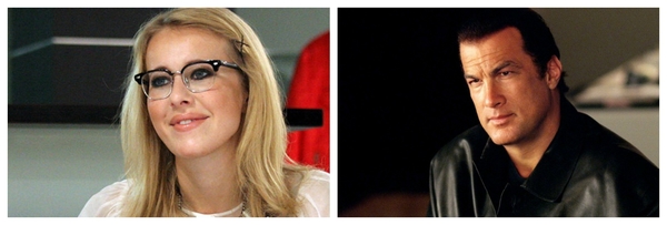 Ксения Собчак встретила Стивена Сигала с вооруженной охраной