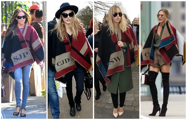 Пончо – главный звездный тренд осени 2014