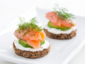 Новогодние рецепты: Канапе с лососем и огурцом