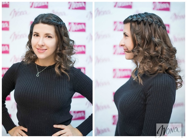 Прически на Новый год: Кокетливая коса-водопад