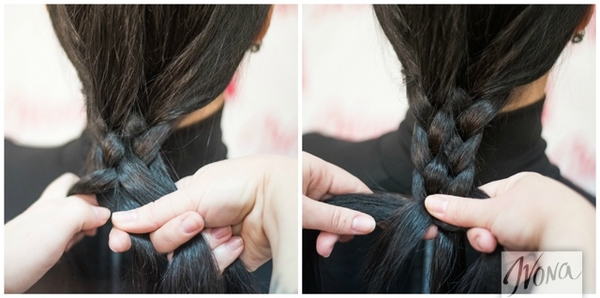 Прически на Новый год: Ажурная пятипрядная коса