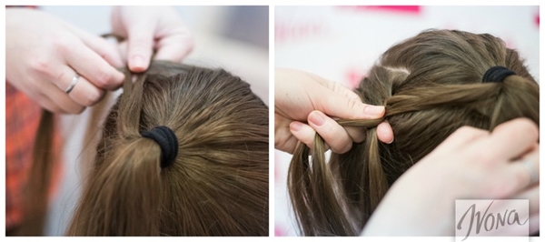 Прически на Новый год: Плетение с цветком из волос