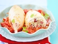 Фаршированные кальмары с рисом в томатном соусе