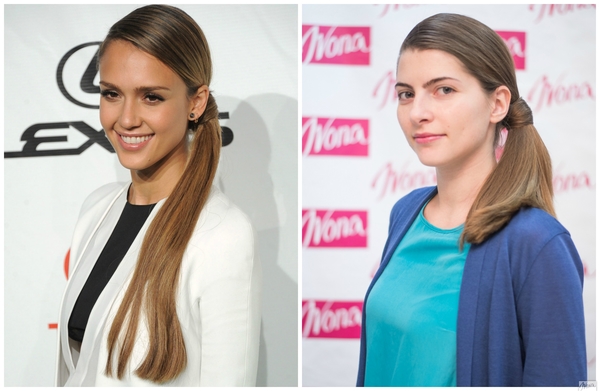 Прически на Новый год: Оригинальный хвост в стиле Джессики Альба