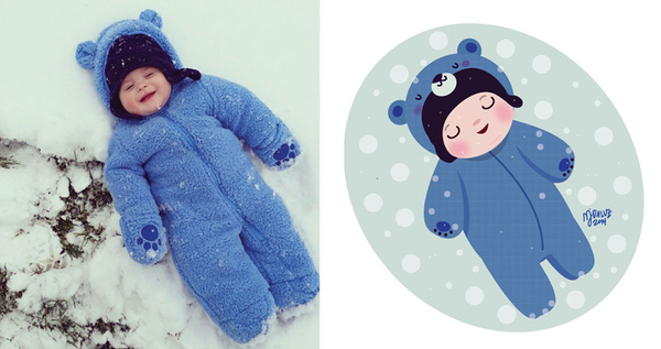 Как превратить детские фото в рисунки